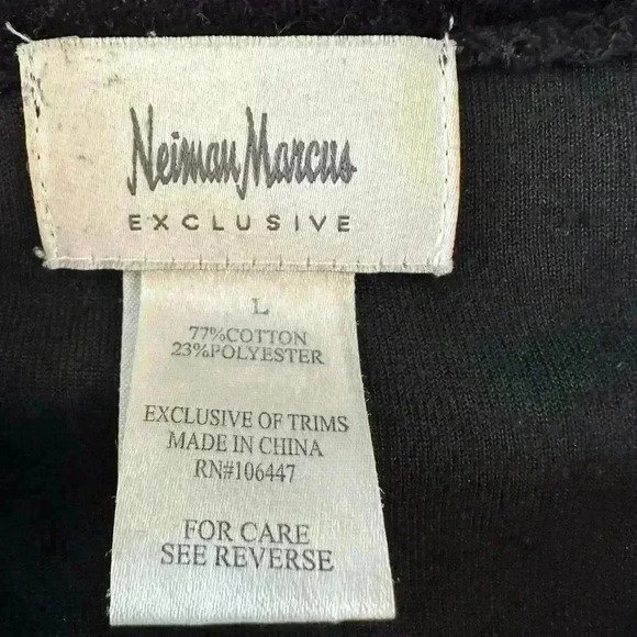 NEIMAN MARCUS Velour Appliqué Zip Up Novelty Jacket Size L - Picture 5 of 5